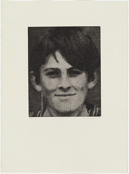 Artist: b'MADDOCK, Bea' | Title: b'Child IV' | Date: 1974 | Technique: b'photo-etching and aquatint, printed in black ink, from one zinc plate'