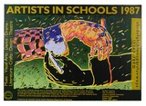 Artist: b'ARNOLD, Raymond' | Title: b'Artists in schools.' | Date: 1986 | Technique: b'screenprint, printed in colour, from 10 stencils'