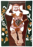 Artist: HANRAHAN, Barbara | Title: Flower girl | Date: 1964 | Technique: lithograph, printed in colour, frorm three stones [or plates]