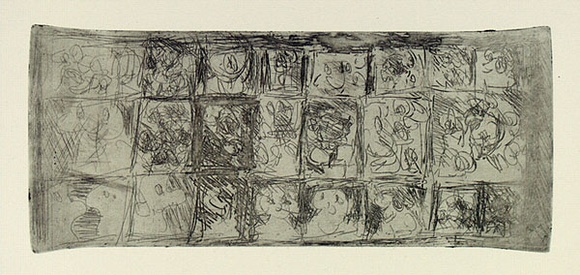 Artist: b'Halpern, Stacha.' | Title: b'not titled [Series of 23 faces]' | Date: c.1963 | Technique: b'etching, printed in black ink, from one plate'