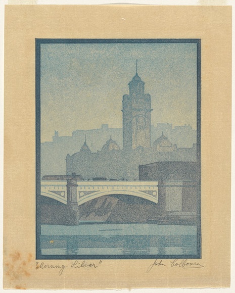 Artist: Colbourn, John. | Title: Morning silver. | Date: c.1942 | Technique: linocut, printed in colour, from multiple blocks