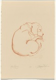 Artist: Tritton-Young, Maxienne. | Title: Amy sleeping | Date: 1987 | Technique: lithograph, printed in brown ink, from one stone