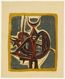Artist: SELLBACH, Udo | Title: Arm IV | Date: 1955 | Technique: lithograph, printed in colour, from five stones [or plates]