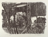 Artist: b'Laspargis, Paul.' | Title: b'The verandah' | Date: 1986, July | Technique: b'lithograph, printed in black ink, from one stone'