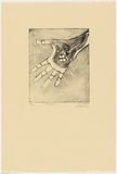 Artist: PLATT, Terry | Title: My hand | Date: 1997, July | Technique: etching and aquatint, printed in black ink, from one plate