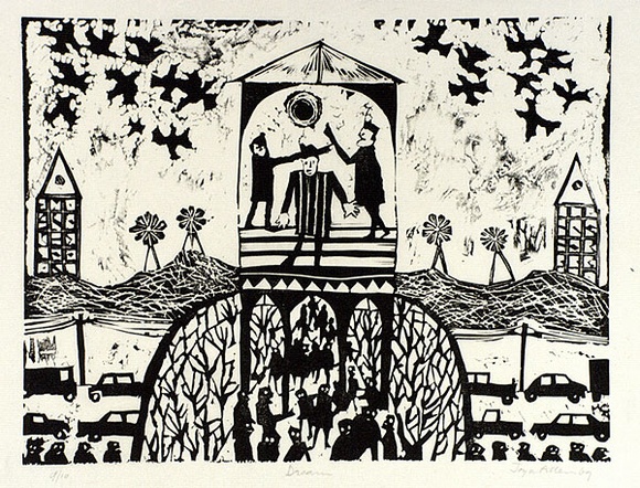 Artist: Allen, Joyce. | Title: Dream. | Date: 1969 | Technique: linocut, printed in black ink, from one block