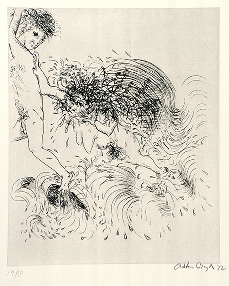 Artist: b'BOYD, Arthur' | Title: b'The old woman of the sea.' | Date: 1971 | Technique: b'etching'