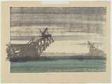 Artist: b'Derham, Frances.' | Title: b'Sydney bridge.' | Date: 1929 | Technique: b'linocut, printed in colour, from three blocks'