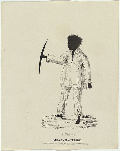 Artist: b'Fernyhough, William.' | Title: b'Tommy, Broken Bay Tribe.' | Date: 1836 | Technique: b'pen-lithograph, printed in black ink, from one zinc plate'