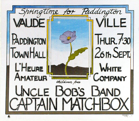 Artist: b'LITTLE, Colin' | Title: b'Springtime for Paddington Vaudeville..' | Date: 1974 | Technique: b'screenprint, printed in colour, from multiple stencils'