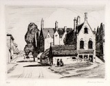 Artist: Owen, Gladys. | Title: Chipping Campden | Date: c.1929 | Technique: engraving, printed in black ink, from one copper plate | Copyright: © Estate of David Moore