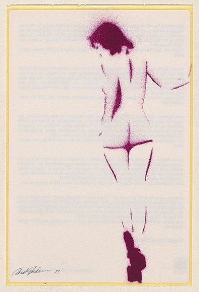 Artist: b'NUROK,' | Title: b'Not titled [purple nude].' | Date: 2003 | Technique: b'stencil, printed in purple ink, from one stencil'