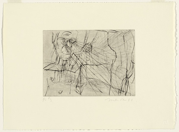 Artist: b'PARR, Mike' | Title: b'River of the Gaze 3' | Date: 1989 | Technique: b'drypoint, printed in black ink, from one copper plate'