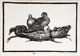 Artist: b'Waller, M. Napier.' | Title: b'Ducks' | Date: (1923) | Technique: b'linocut, printed in black ink, from one block'