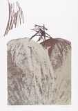 Artist: b'MEYER, Bill' | Title: b'Valley Zazen.' | Date: 1986 | Technique: b'screenprint, printed in five colours, from three hand drawn with charcoal on acetate for indirect photo stencils and two duotone photo stencils' | Copyright: b'\xc2\xa9 Bill Meyer'