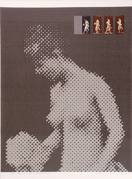 Artist: b'ROSE, David' | Title: b'Figure VIII (Muybridge)' | Date: 1972 | Technique: b'screenprint, printed in colour, from multiple stencils'