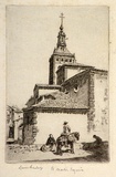 Artist: LINDSAY, Lionel | Title: St Martin, Segovia | Date: 1942 | Technique: etching, printed in black ink, from one plate | Copyright: Courtesy of the National Library of Australia