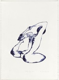 Artist: VAN DE MAELE, Peter | Title: Celebrating being a person | Date: 1997 | Technique: lithograph, printed in indigo ink, from one stone