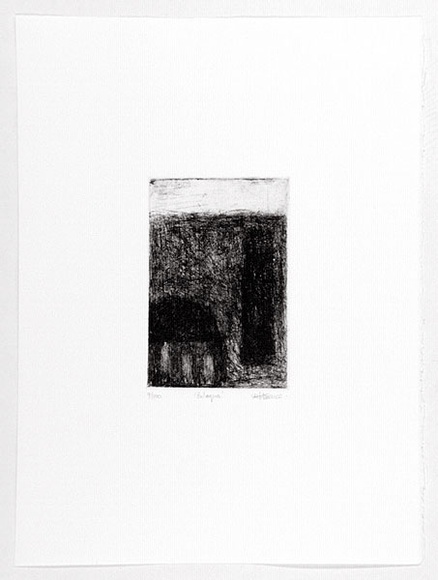 Artist: b'Tabacco, Wilma.' | Title: b'Belaqua.' | Date: 1988 | Technique: b'etching, printed in black ink, from one plate' | Copyright: b'\xc2\xa9 Wilma Tabacco.'