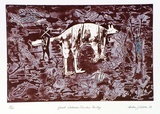 Artist: Walker, Heather. | Title: Giant Wallaroo | Date: 1988 | Technique: linocut, printed in colour, from multiple blocks