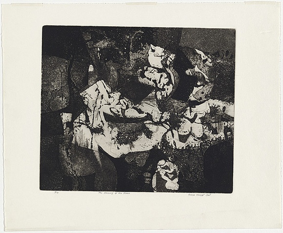 Artist: b'Kempf, Franz.' | Title: b'The Blessing of the Moon' | Date: 1965 | Technique: b'aquatint and drypoint, printed in black ink' | Copyright: b'\xc2\xa9 Franz Kempf'