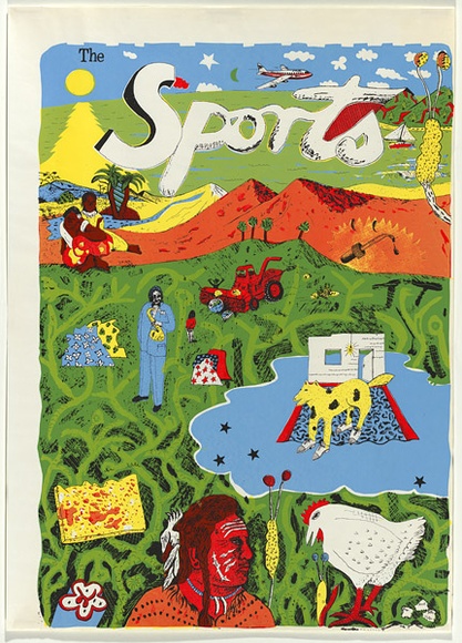 Artist: b'MACKINOLTY, Chips' | Title: b'The sports' | Date: (1977) | Technique: b'screenprint, printed in colour, from multiple stencils'