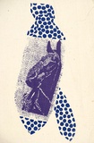 Artist: b'Clutterbuck, Bob.' | Title: b'Horse tie: from the portfolio Rare birds with sticky wings.' | Date: c.1978 | Technique: b'screenprint, printed in colour, from multiple stencils'