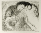 Artist: BOYD, Arthur | Title: St Francis holding St Clare's hair. | Date: (1965) | Technique: lithograph, printed in black ink, from one plate | Copyright: Reproduced with permission of Bundanon Trust