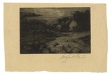 Artist: PRESTON, Margaret | Title: Bonmahon, Ireland. | Date: c.1916 | Technique: drypoint, printed in warm black ink with plate-tone, from one plate | Copyright: © Margaret Preston. Licensed by VISCOPY, Australia