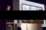 Artist: b'Maguire, Tim.' | Title: b'Tim Maguire presenting his paper at The 7th Australian Print Symposium, National Gallery of Australia, October 2010.' | Date: 2010