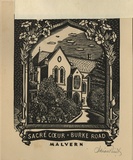 Artist: FEINT, Adrian | Title: Bookplate: Sacre Coeur, Burke Road Malvern. | Date: (1938) | Technique: wood-engraving, printed in black ink, from one block | Copyright: Courtesy the Estate of Adrian Feint