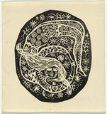 Artist: b'HANRAHAN, Barbara' | Title: b'not titled' | Date: 1962 | Technique: b'linocut, printed in black ink, from one block'