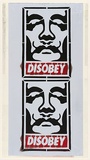 Artist: b'MARCSTA,' | Title: b'DisObey.' | Date: 2003 | Technique: b'printed in black and red ink, from one stencil'