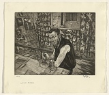 Artist: Gittoes, George. | Title: Larry | Date: 1991 | Technique: etching, printed in black ink, from one plate