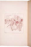 Artist: Conder, Charles. | Title: Henri meets Paquita. | Date: 1895 | Technique: wood-engraving, printed in sepia, from one block