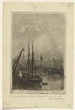 Artist: Campbell, Fred. | Title: Swinging Basin, Yarra. | Date: 1917 | Technique: etching and aquatint, printed in black ink, from one plate