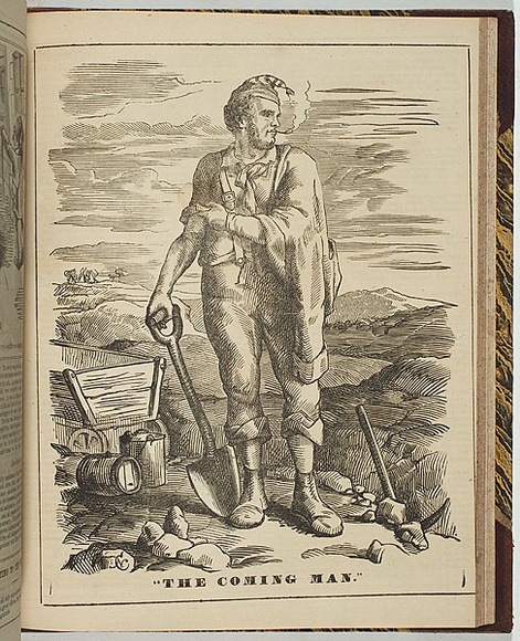 Artist: b'Edgar Ray & Co.' | Title: b'The coming man.' | Date: 1858 | Technique: b'wood-engraving, printed in black ink, from one block'