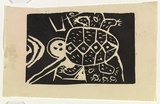 Artist: Thorpe, Lesbia. | Title: Turtle | Technique: linocut, printed in black ink, from one block