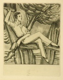 Artist: FEINT, Adrian | Title: Bookplate: John Winter. | Date: 1933 | Technique: etching, printed in black ink, from one plate | Copyright: Courtesy the Estate of Adrian Feint