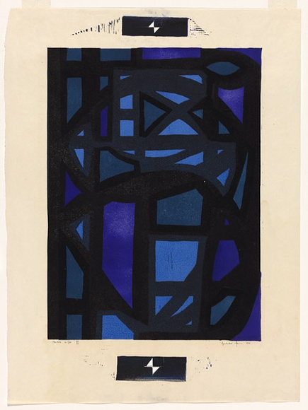 Artist: b'Stein, Guenter.' | Title: b'Still life' | Date: 1955 | Technique: b'linocut, printed in colour, from four blocks' | Copyright: b'\xc2\xa9 Bill Stevens (name changed by deed poll in 1958)'