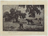 Artist: b'LINDSAY, Lionel' | Title: b'Harrowing, Windsor, N.S.W.' | Date: 1923 | Technique: b'wood-engraving, printed in black ink, from one block' | Copyright: b'Courtesy of the National Library of Australia'