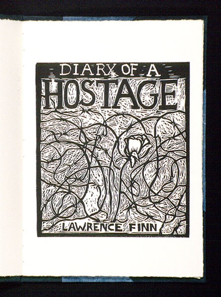 Artist: b'FINN, Lawrence' | Title: b'Diary of a hostage.' | Date: 1989 | Technique: b'linocut'