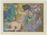 Artist: BUNNY, Rupert | Title: (After the bath). | Date: 1920 | Technique: monotype, printed in colour, from one zinc plate