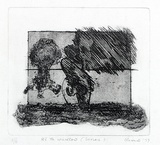 Artist: SHEARER, Mitzi | Title: At the window (series 3) | Date: 1979 | Technique: etching and aquatint, printed in black ink, from one plate