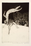 Artist: BALDESSIN, George | Title: Acrobats (stars and sawdust). | Date: 1963 | Technique: etching and aquatint, printed in black ink, from one plate