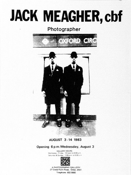 Artist: b'MERD INTERNATIONAL' | Title: b'Jack Meagher, cbf Photographer' | Date: 1983 | Technique: b'screenprint'