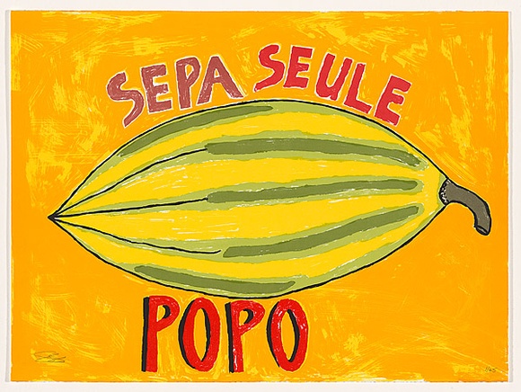 Title: b'Popo [Paw paw]' | Date: 2007 | Technique: b'screenprint, printed in colour, from seven stencils'