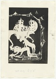 Artist: BOYD, Arthur | Title: The hunters trap the unicorn. | Date: 1973-74 | Technique: aquatint, printed in black ink, from one plate | Copyright: Reproduced with permission of Bundanon Trust