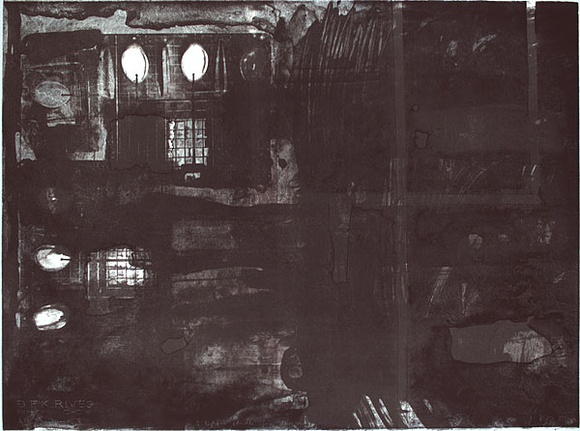 Artist: Koch-Sanders, Donny. | Title: I light a candle for Duchamp | Date: 1990 | Technique: lithograph with photo-stencil, printed in black ink, from one stone