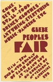 Artist: b'UNKNOWN' | Title: bGlebe People's Fair | Date: 1977 | Technique: b'screenprint, printed in black ink, from one stencil'